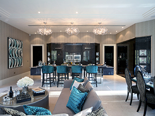 interior and bespoke furniture design for a prestigious new-build in Surrey Heath